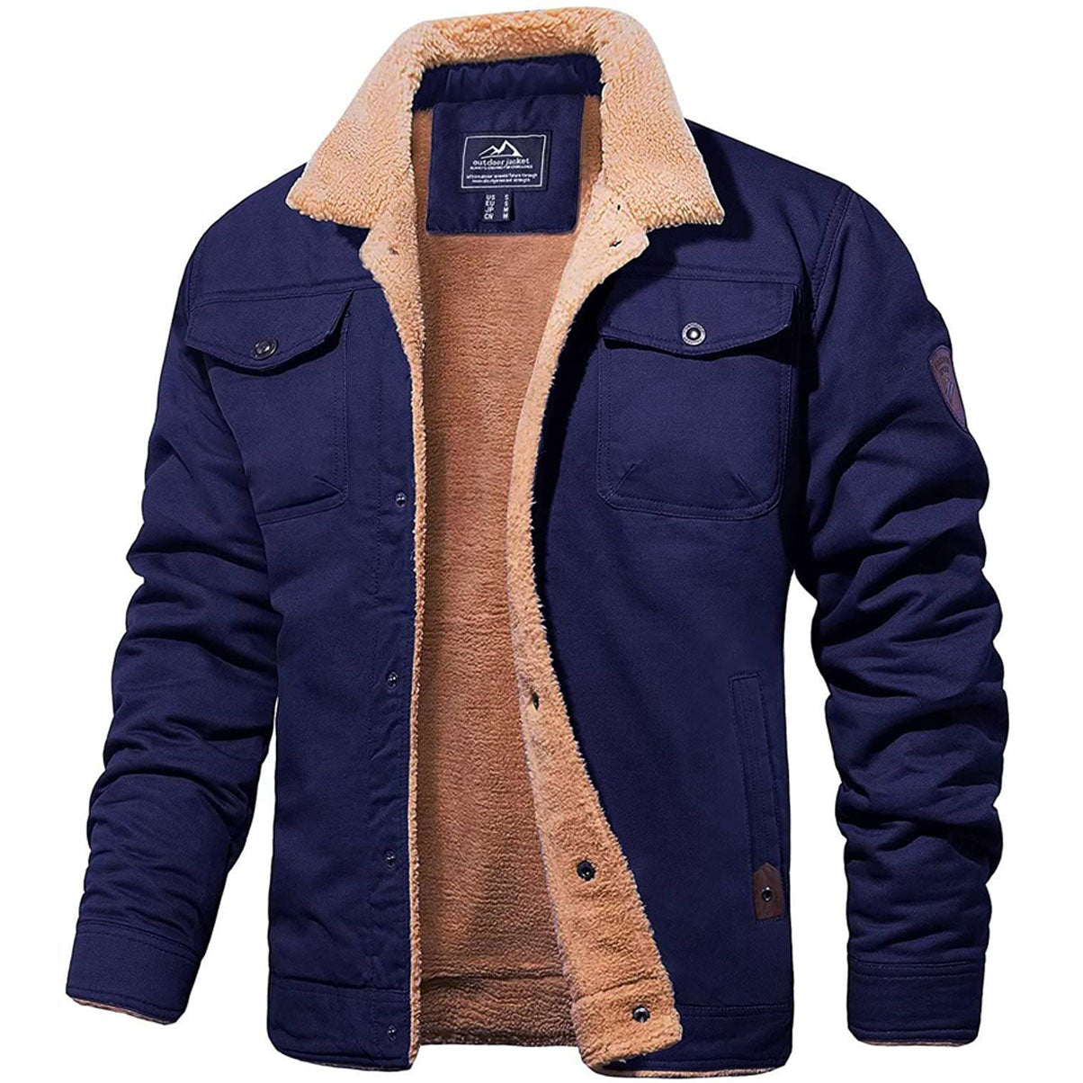 Andrés - Chaqueta de hombre con forro de borreguito