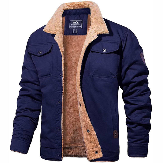 Andrés - Chaqueta de hombre con forro de borreguito