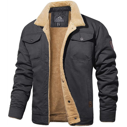 Andrés - Chaqueta de hombre con forro de borreguito