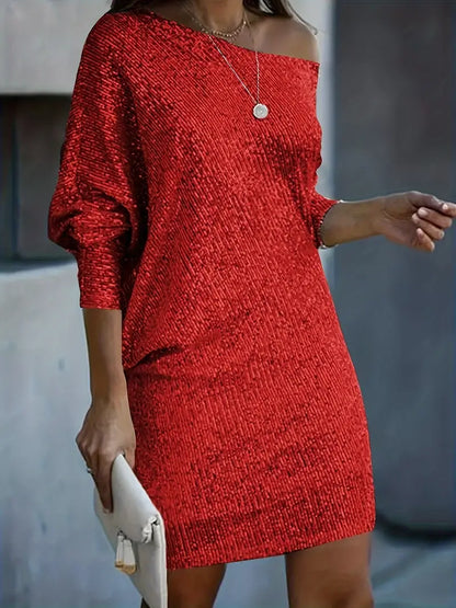 Noelia - Vestido Corto Mujer Con Hombro Descubierto