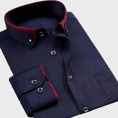 Daniel – Camisa de vestir para hombre con cuello contrastado