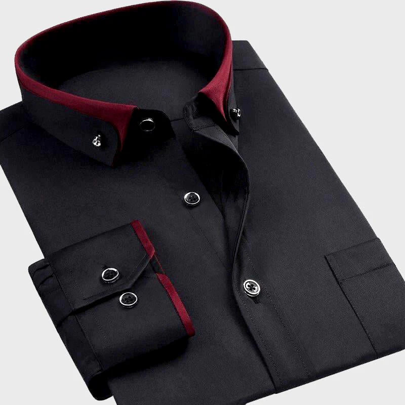 Daniel – Camisa de vestir para hombre con cuello contrastado