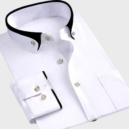 Daniel – Camisa de vestir para hombre con cuello contrastado