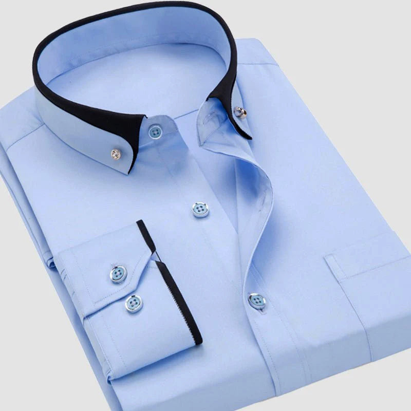 Daniel – Camisa de vestir para hombre con cuello contrastado