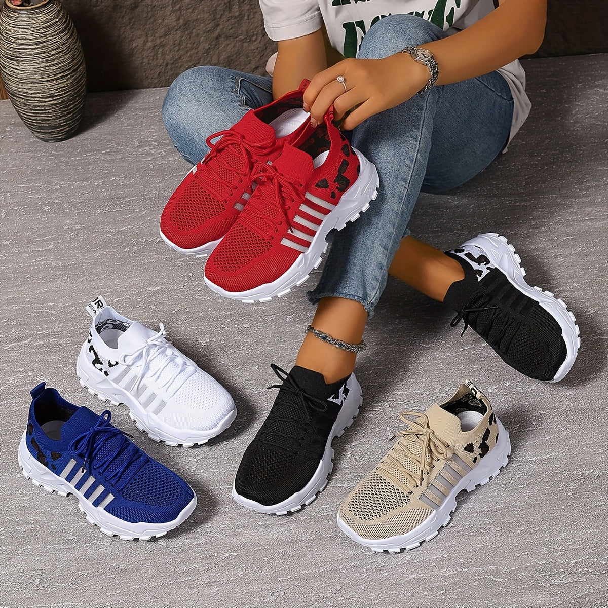 Sofía – Zapatillas deportivas de punto transpirable