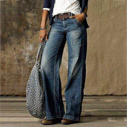 Ariadna - Pantalón vaquero de mujer corte ancho