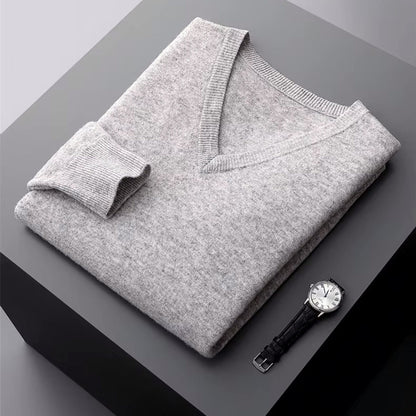 Adrian – Jersey de punto suave con cuello en V para hombre