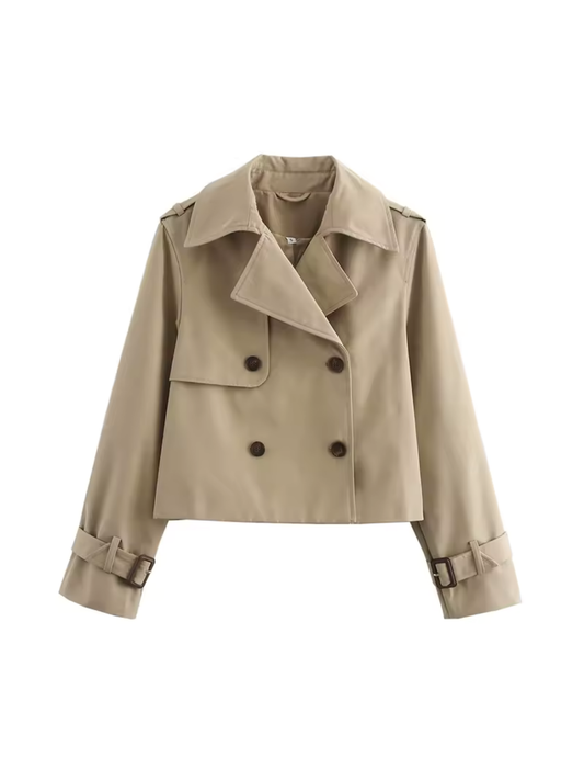 Isabelle - Chaqueta corta estilo trench mujer