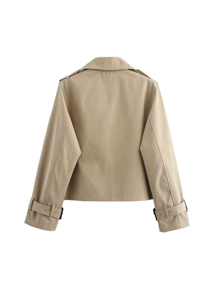 Isabelle - Chaqueta corta estilo trench mujer