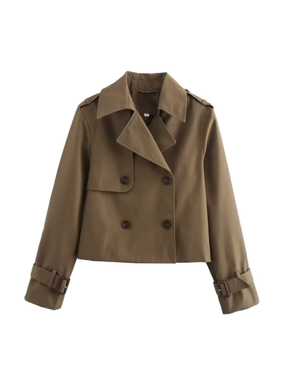 Isabelle - Chaqueta corta estilo trench mujer
