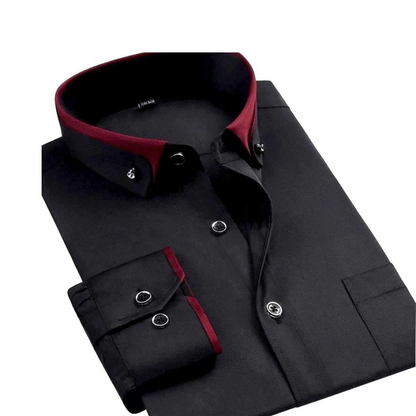 Leonardo – Camisa de vestir con contraste de cuello y puños para hombre