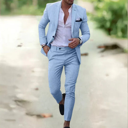 Adrián – Traje slim fit con americana estructurada para hombre