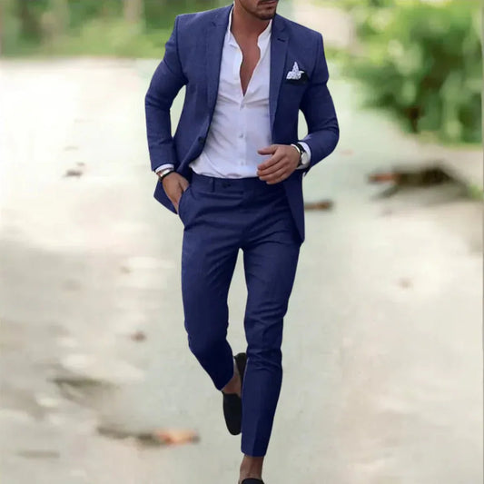 Adrián – Traje slim fit con americana estructurada para hombre