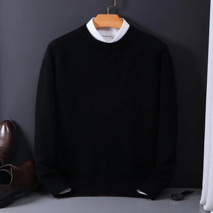 Andrés - Suéter de punto para hombre cuello redondo