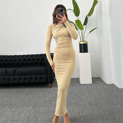 Adriana - Vestido ajustado largo mujer manga larga