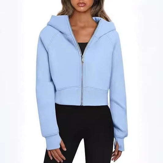 Elena - Sudadera corta mujer con cremallera