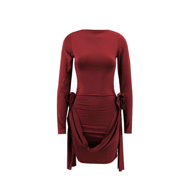 Gabriela - Vestido corto mujer manga larga