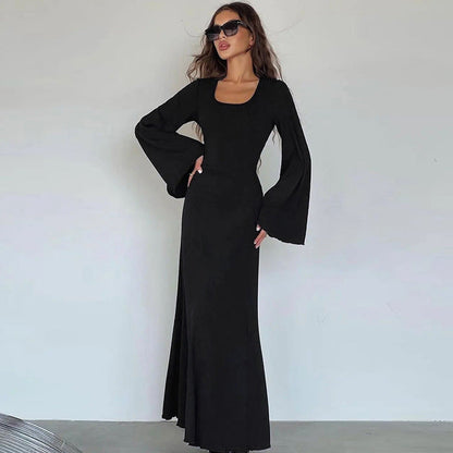 Isabella - Vestido largo mujer con manga acampanada