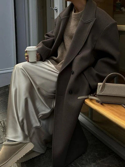 Isabela – Abrigo largo cruzado para mujer