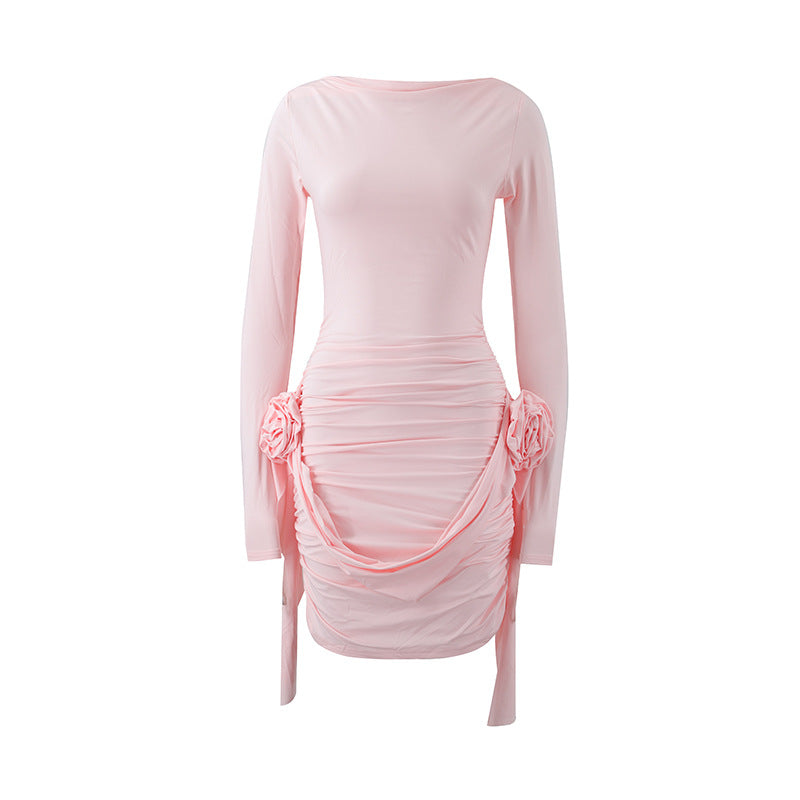 Gabriela - Vestido corto mujer manga larga