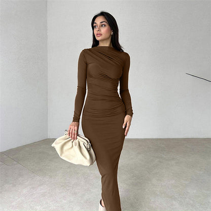 Adriana - Vestido ajustado largo mujer manga larga