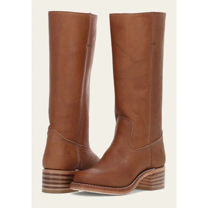 Victoria - Botas altas de mujer en cuero con tacón bajo