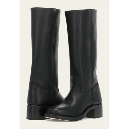 Victoria - Botas altas de mujer en cuero con tacón bajo