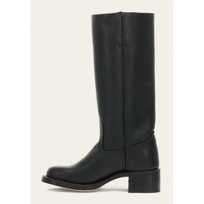 Valeria - Botas altas de cuero marrón con tacón bajo mujer