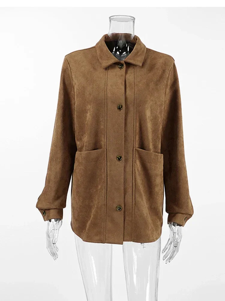 Nidia | Chaqueta marrón elegante para mujer