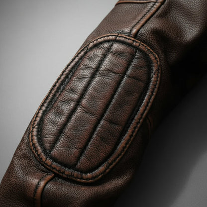 Marek – Chaqueta biker de piel sintética para hombre