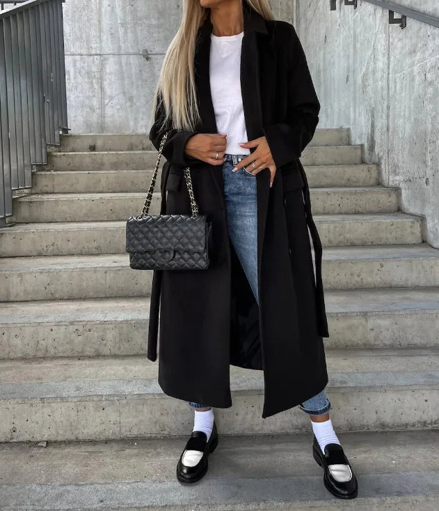 Layla – Abrigo largo elegante para mujer