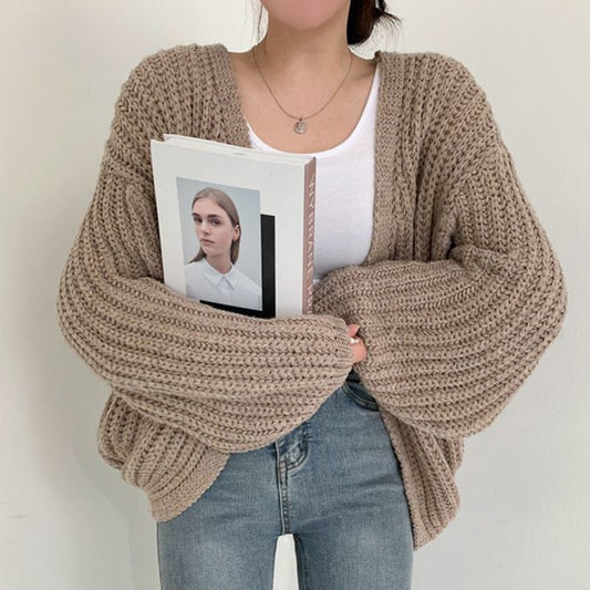 Sofía - Cárdigan tejido abierto mujer oversize