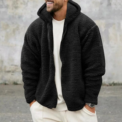 Ethan – Chaqueta lana polar con capucha para hombre