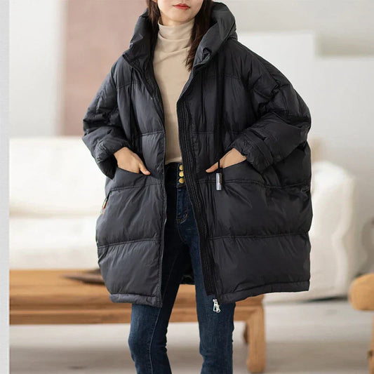 Natalia - Chaqueta acolchada de mujer oversize con capucha