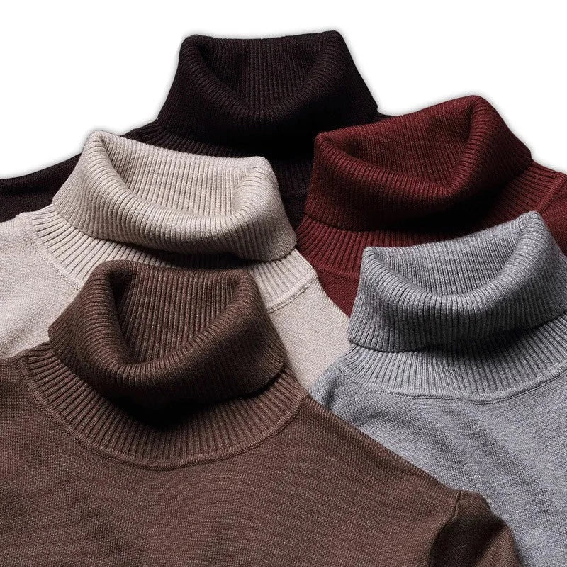 Elias – Suéter de Invierno con Cuello Alto para Hombre