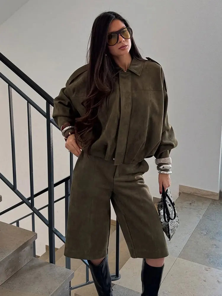 Amaya – Chaqueta corta de mujer con efecto ante