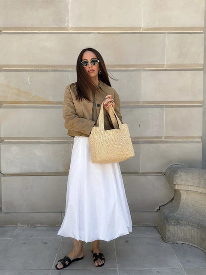 Irene - Chaqueta corta de ante sintético para mujer