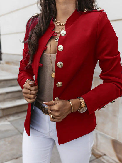 Samira - Chaqueta entallada para mujer con cuello redondo