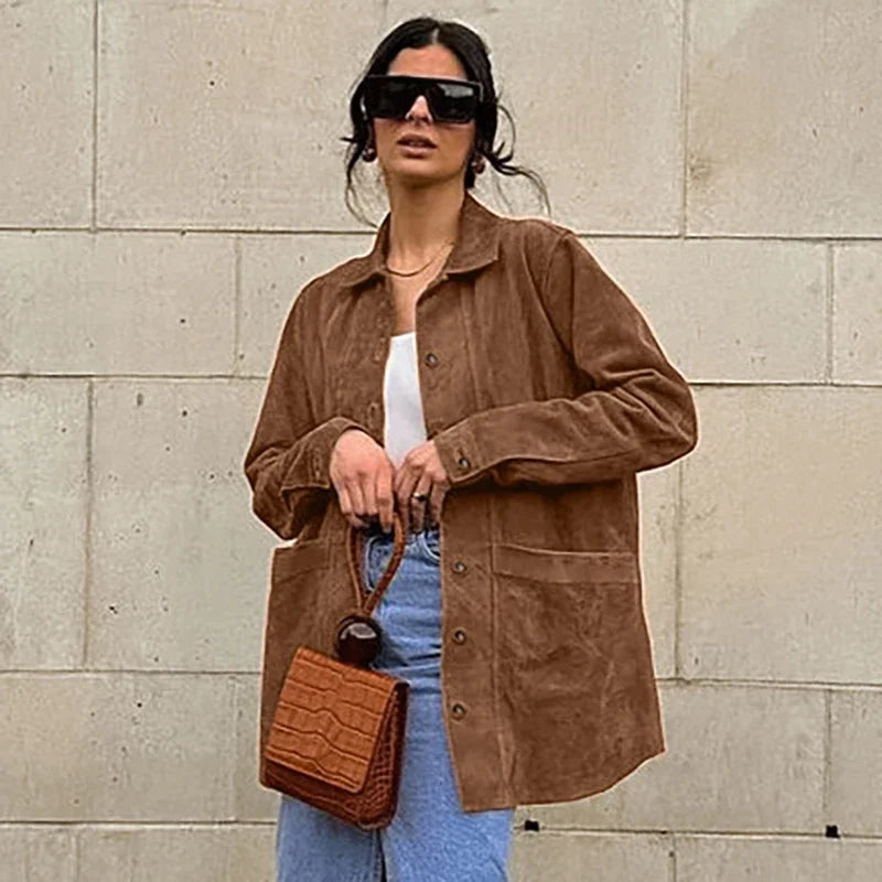 Nidia | Chaqueta marrón elegante para mujer