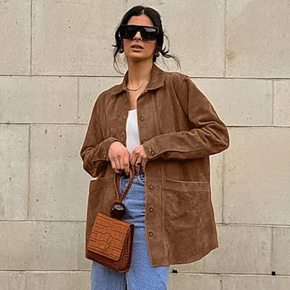 Nidia | Chaqueta marrón elegante para mujer