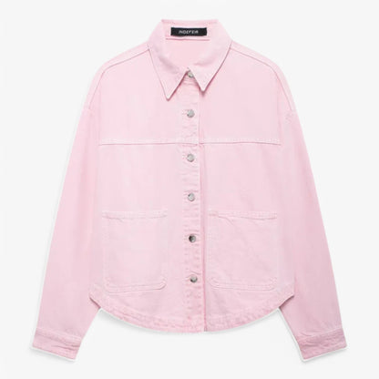 Isabel – Sobrecamisa de Algodón con Bolsillos Frontales para Mujer