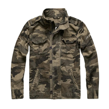 Samuel - Chaqueta de hombre estilo militar con estampado camuflaje