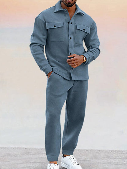 Athleisure 2-Piece Suede Set Sports Set coofandy Black S 