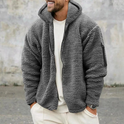 Ethan – Chaqueta lana polar con capucha para hombre