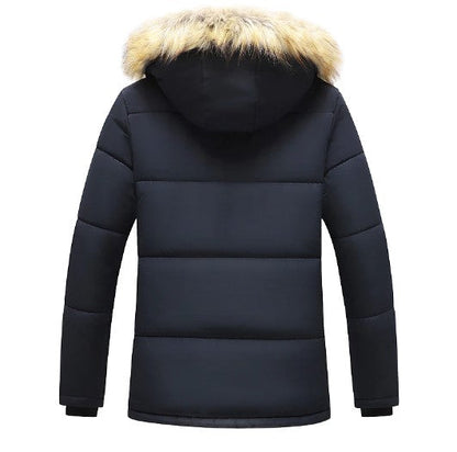 Alejandro – Parka acolchada con capucha de pelo sintético para hombre