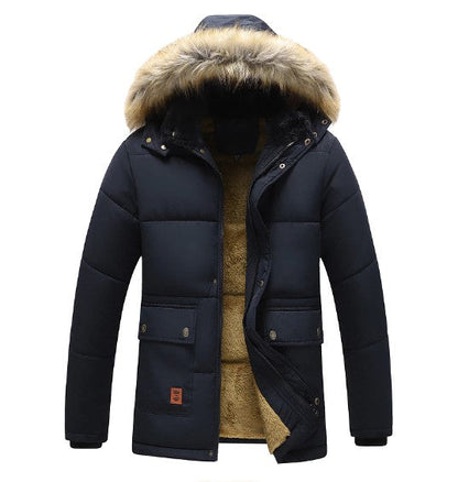 Alejandro – Parka acolchada con capucha de pelo sintético para hombre