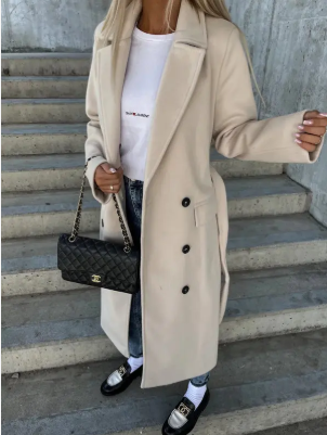 Layla – Abrigo largo elegante para mujer