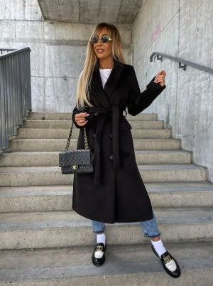 Layla – Abrigo largo elegante para mujer