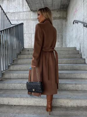Layla – Abrigo largo elegante para mujer