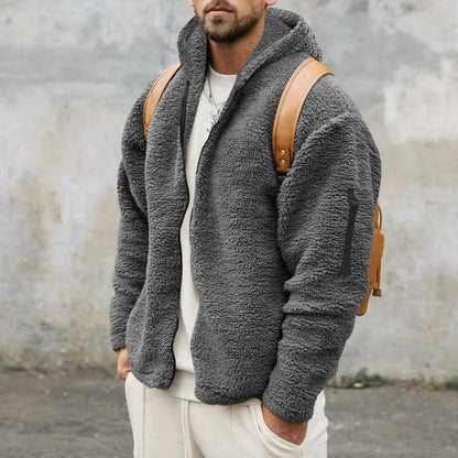 Ethan – Chaqueta lana polar con capucha para hombre